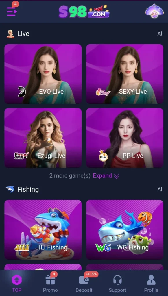 S98 Available Game