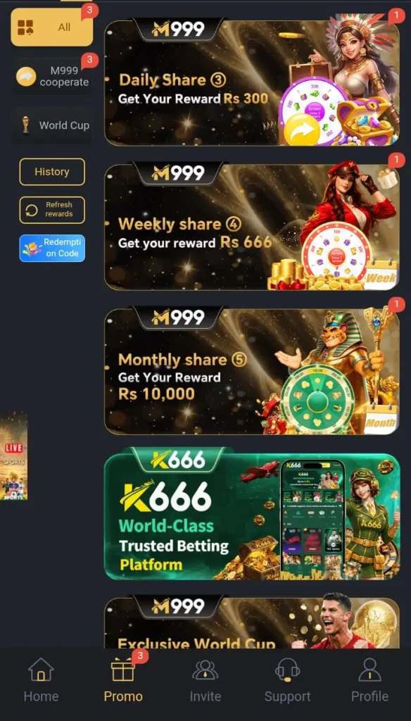 M999 Game Bonuses