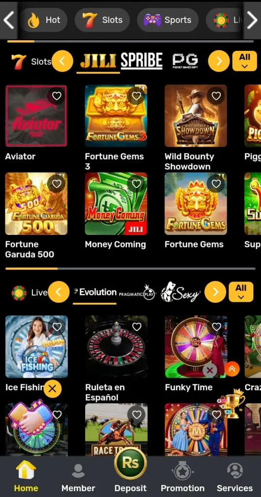 Games Available in WinPkr777