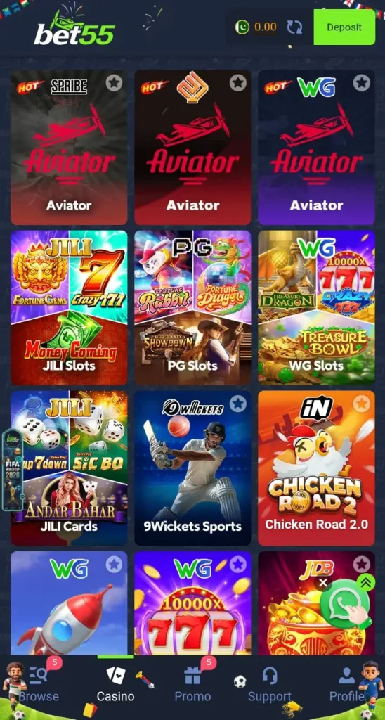 Bet55 Games