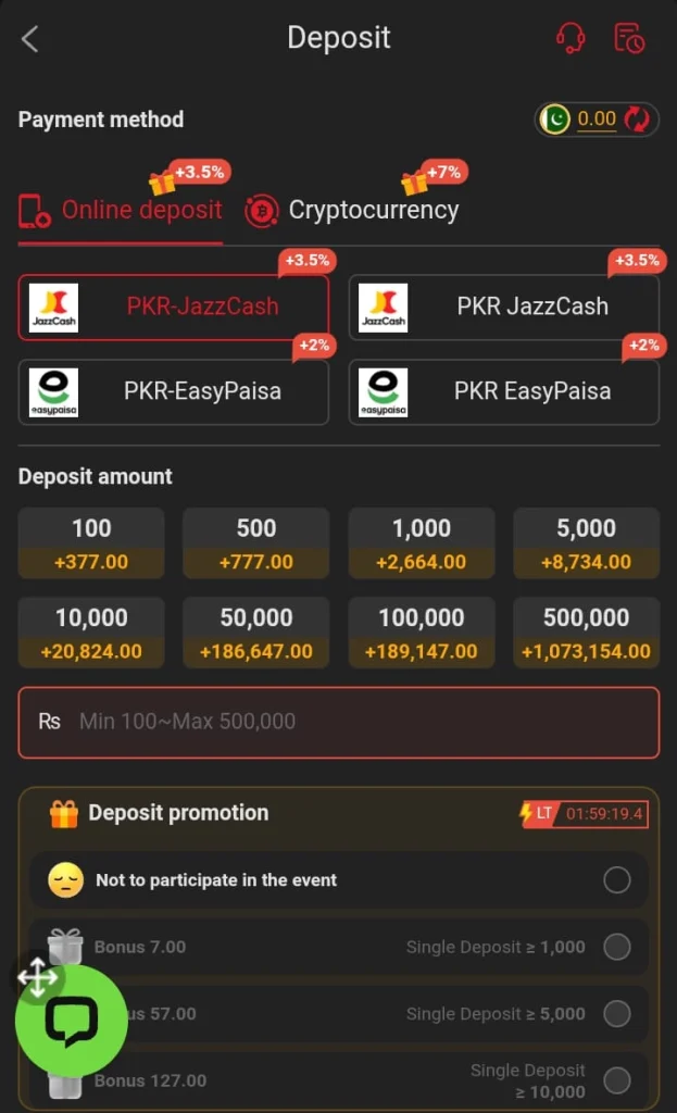 Fly33 Game Deposit Methods