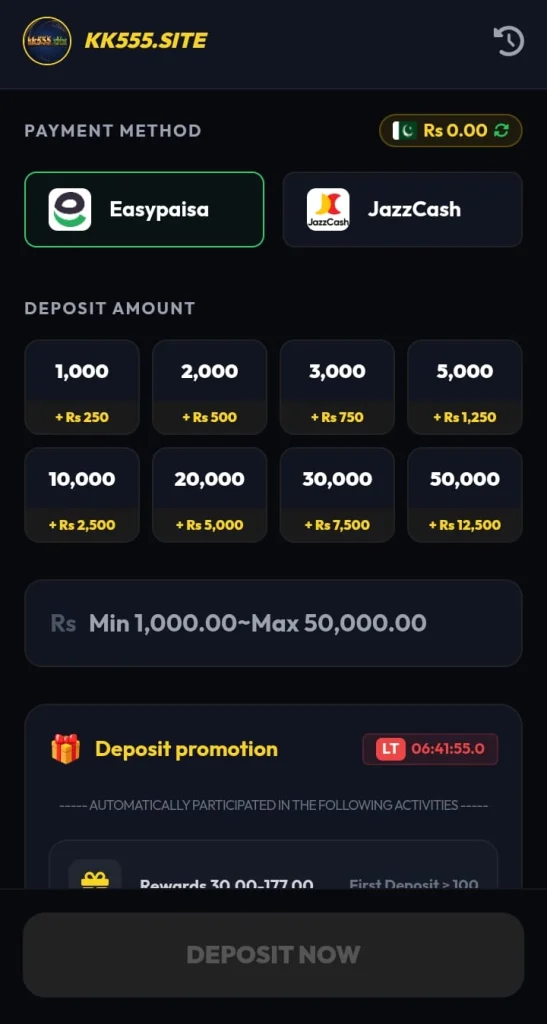 KK555 Game Deposit
