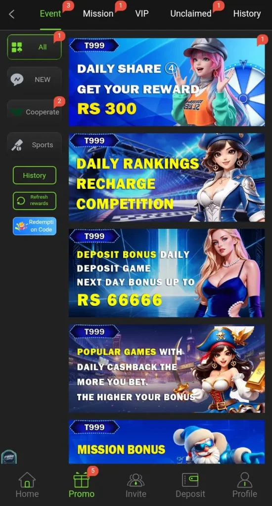 T999 Game Bonuses