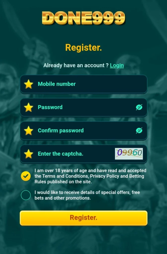 Done999 Game Register