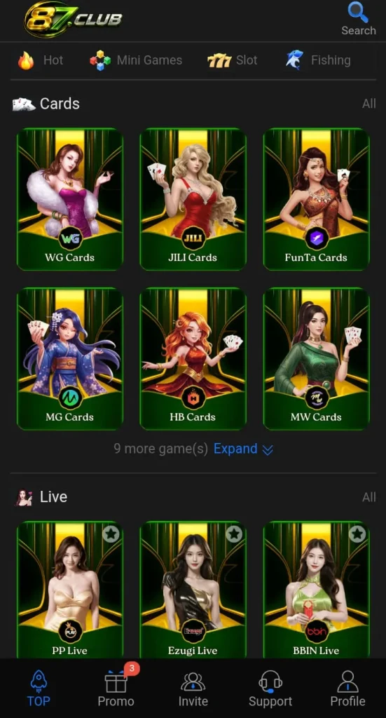 Key Features of 87 Club Game