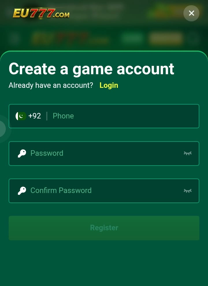 EU777 Game Register
