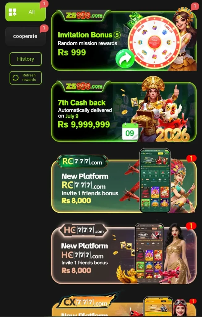 ZS999 Game Bonuses