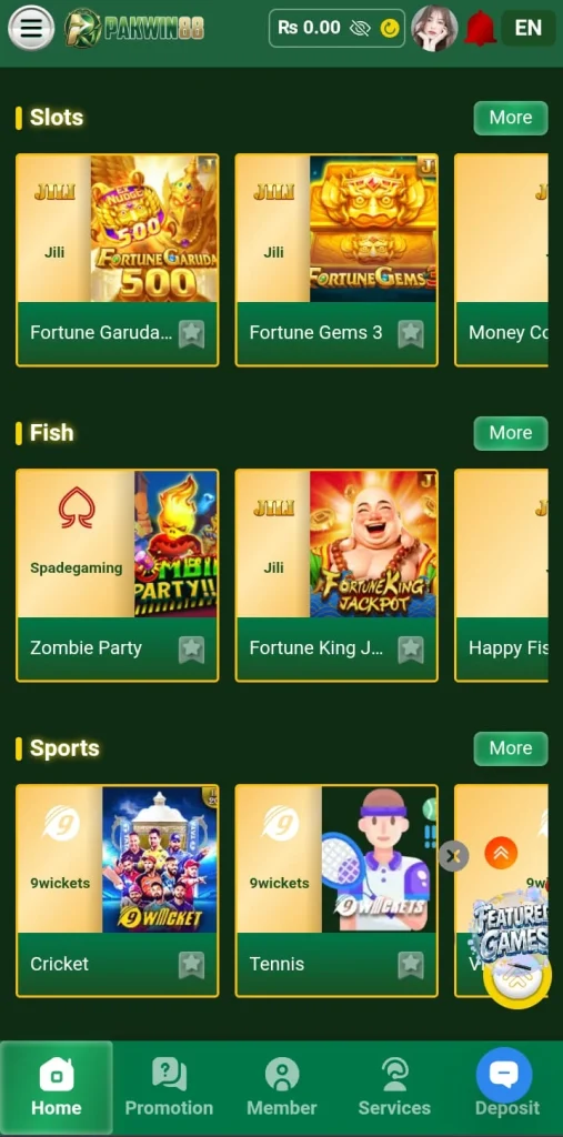 PakWin88 Game types