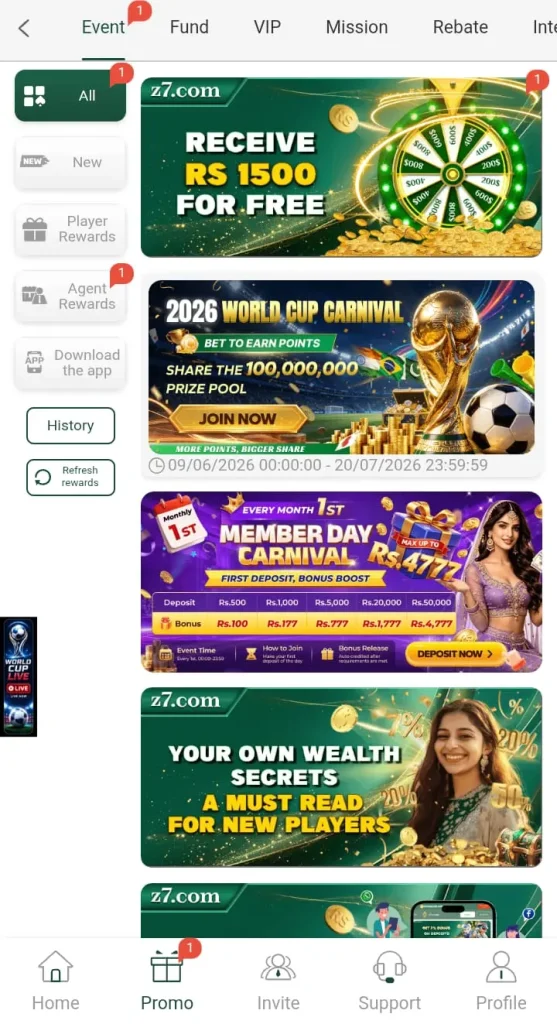 Z7 Game Rewards