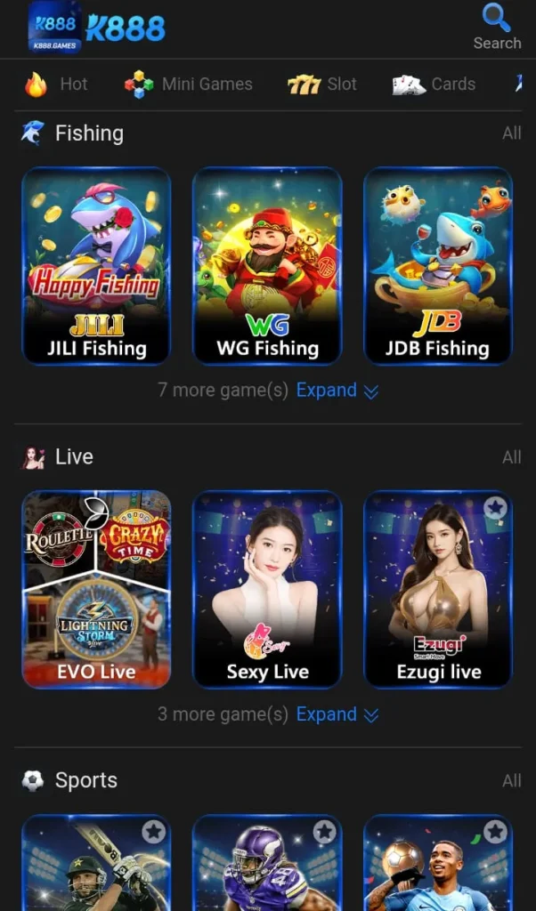 Games Available on the Platform