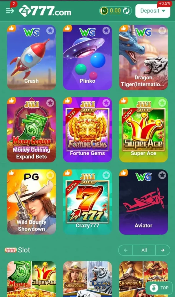 Games Available on ZT777