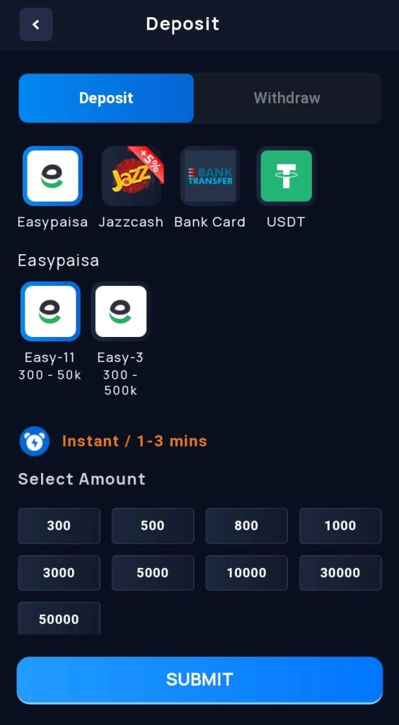 W9 Game Deposits