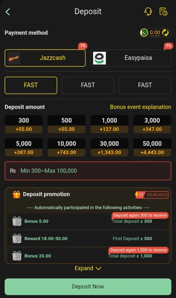 Z555 Game Deposit Methods
