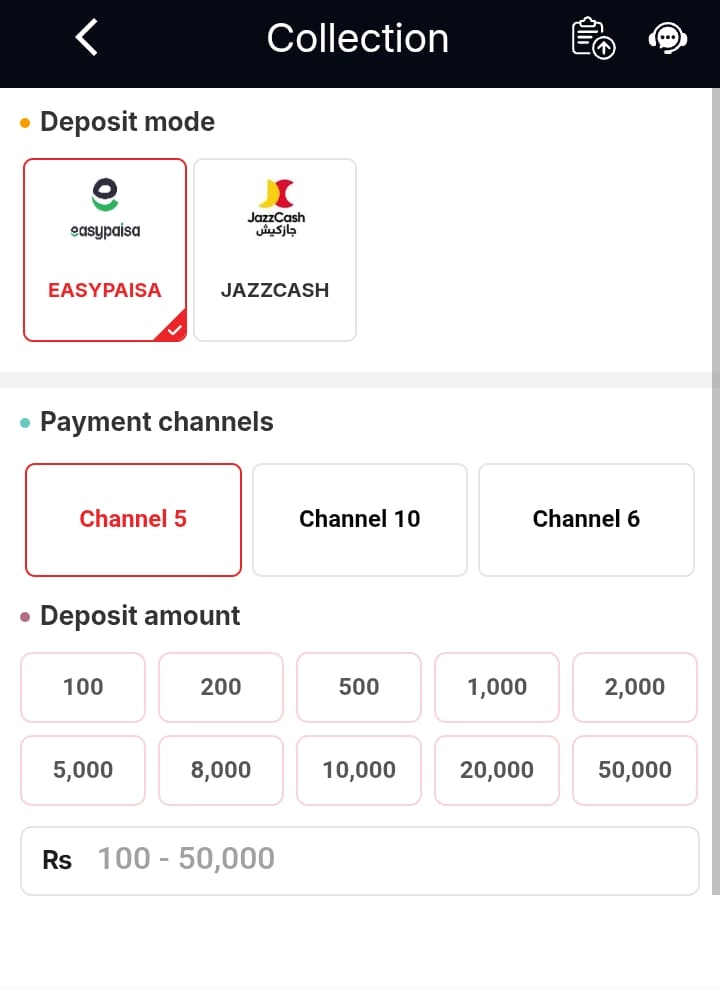 PlayRupees Game Deposits